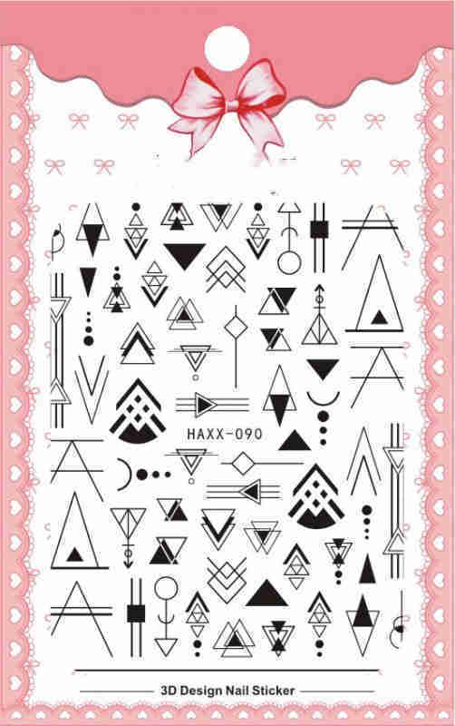 Black Butterfly & White Flower Nail Stickers – Adhesive Nail Decals